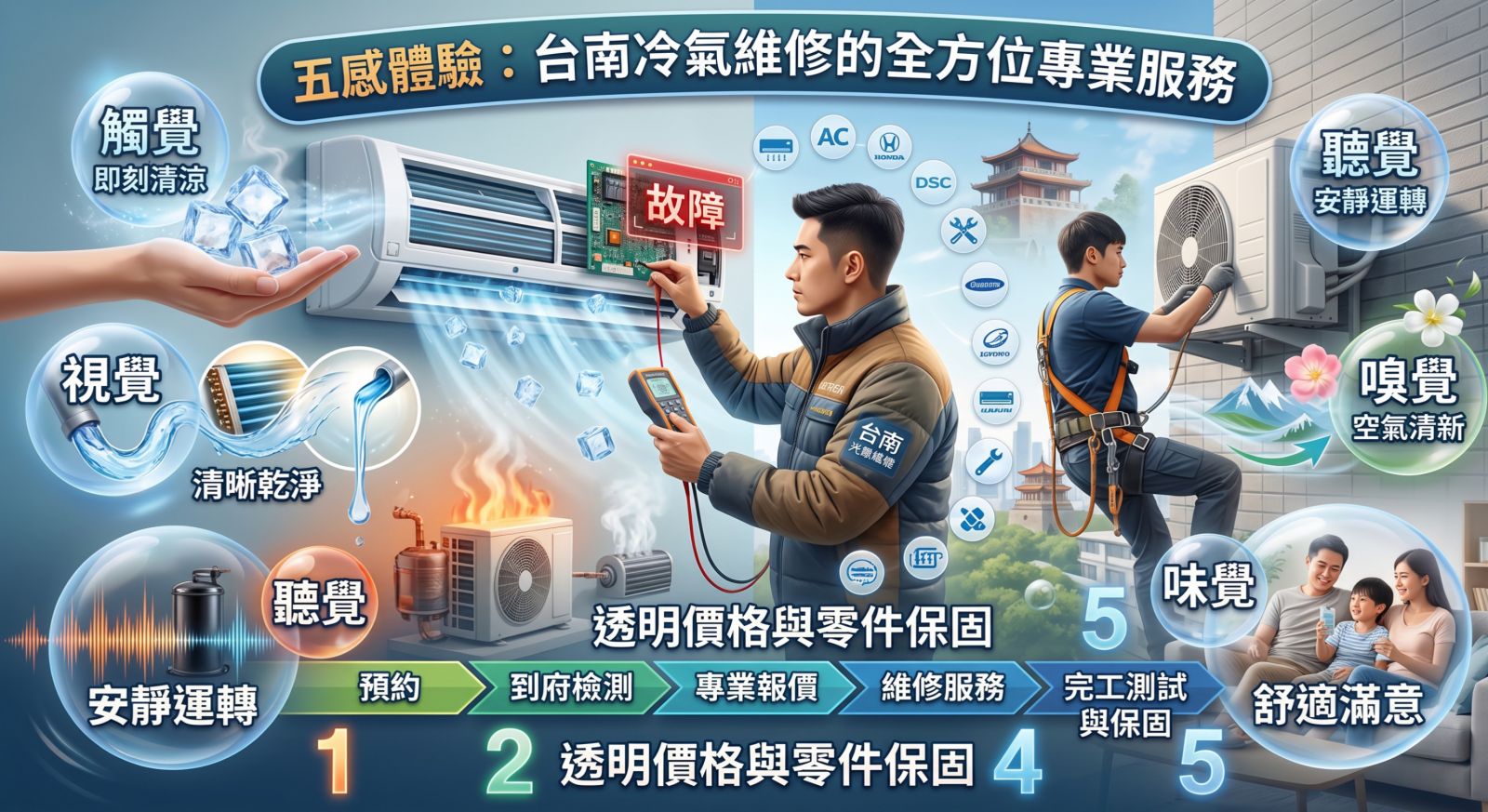 台南冷氣維修費用怎麼算?不冷、漏水、異音報價與維修避雷一次看